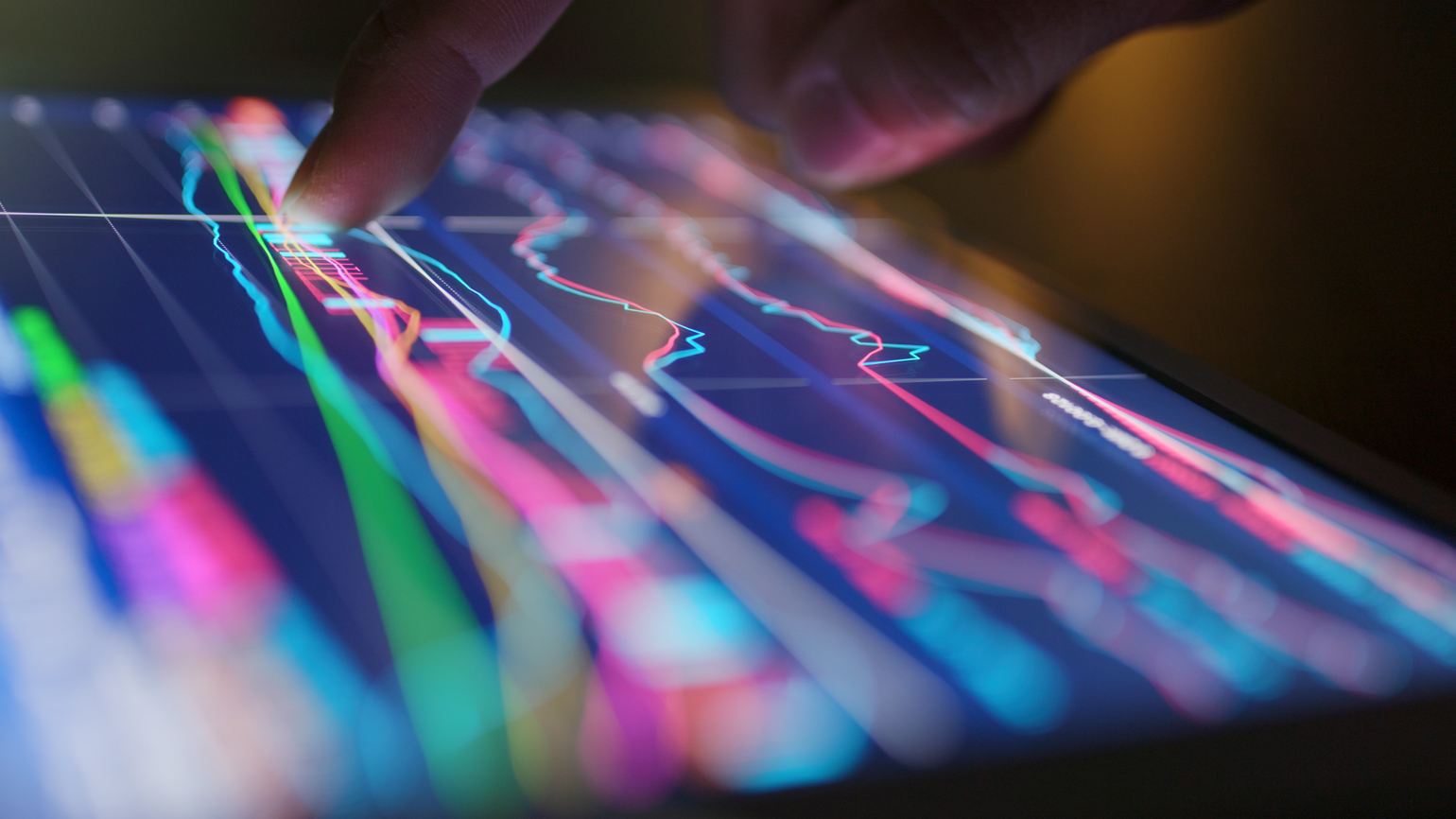 lines of data on a screen
