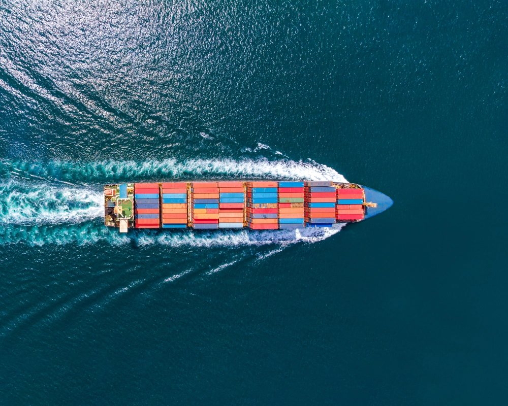bird eye view of cargo ship bird eye view of cargo ship
