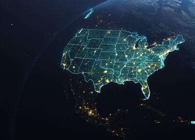 globe from afar lit up showing lights globe from afar lit up showing lights