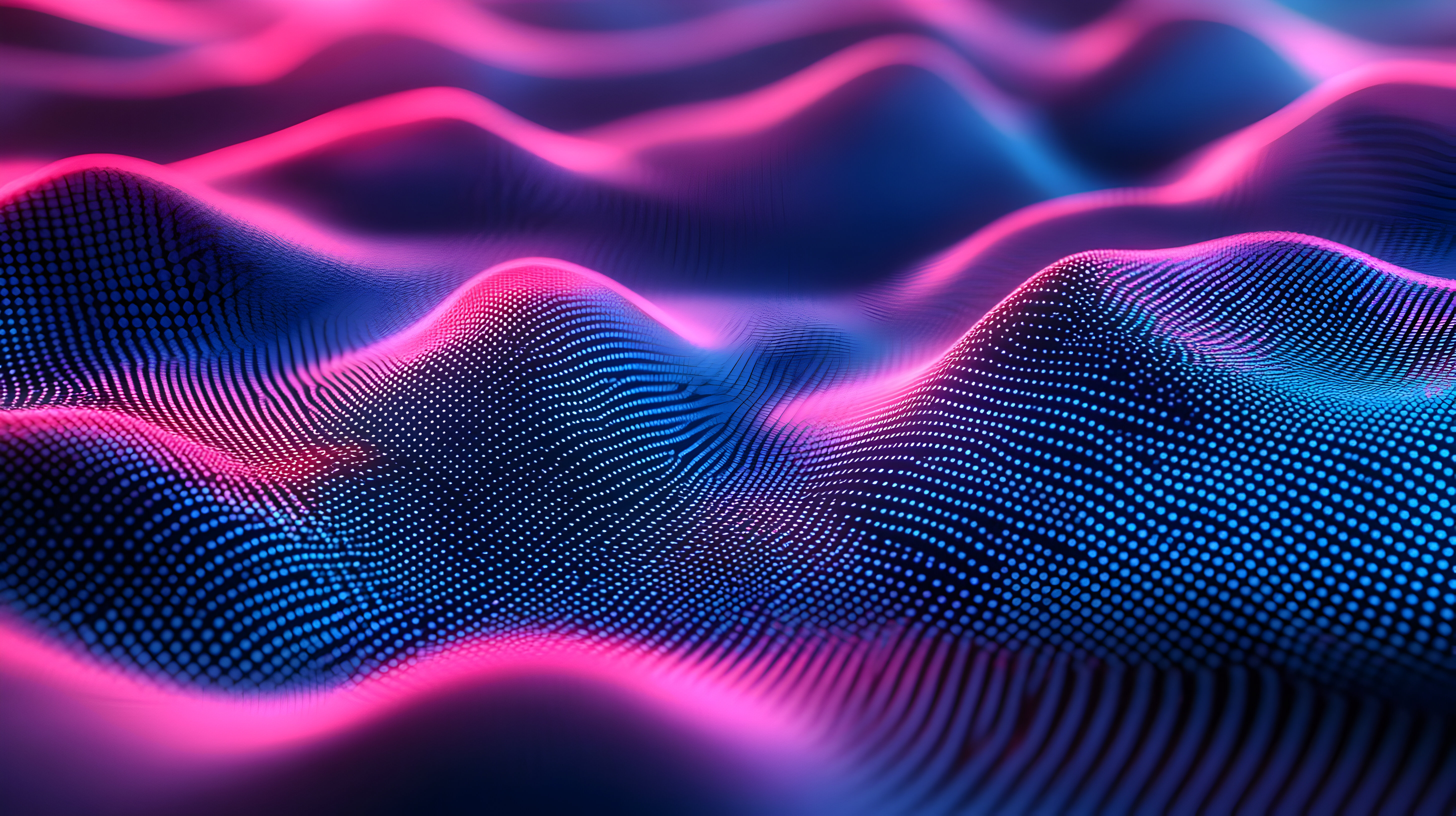 wave of data in purple and blue