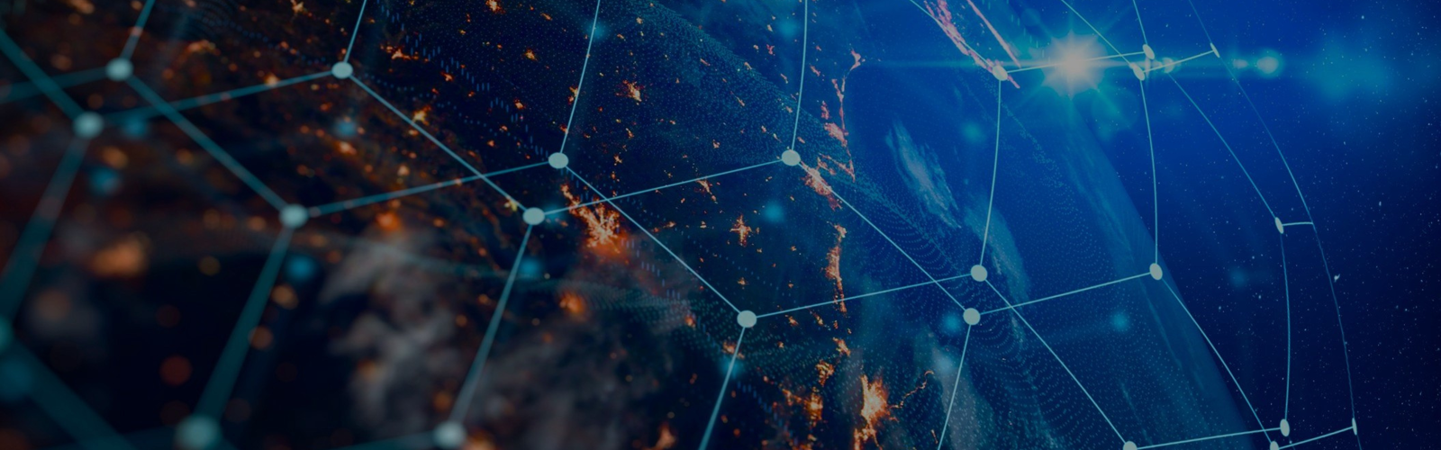 Globe with lights shining across it Globe with lights shining across it