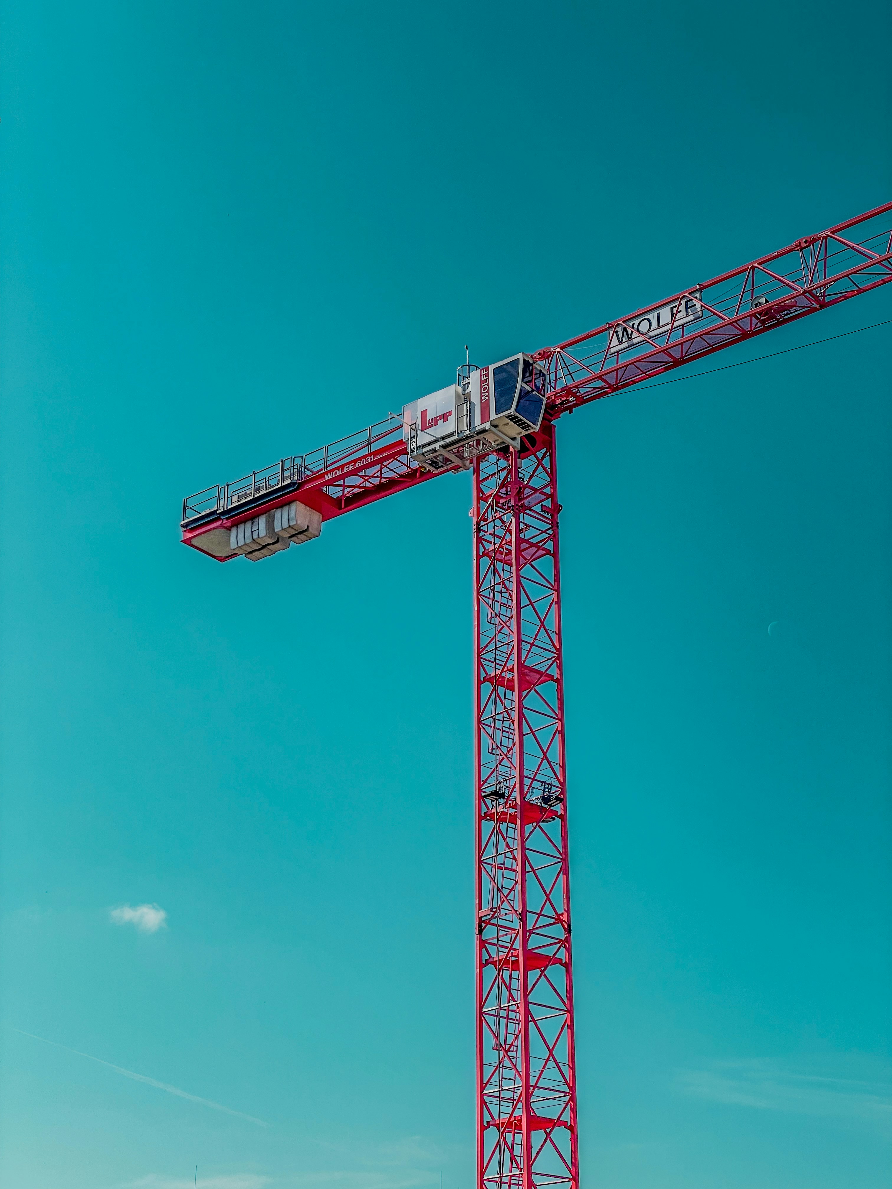 Crane on a real estate construction site
