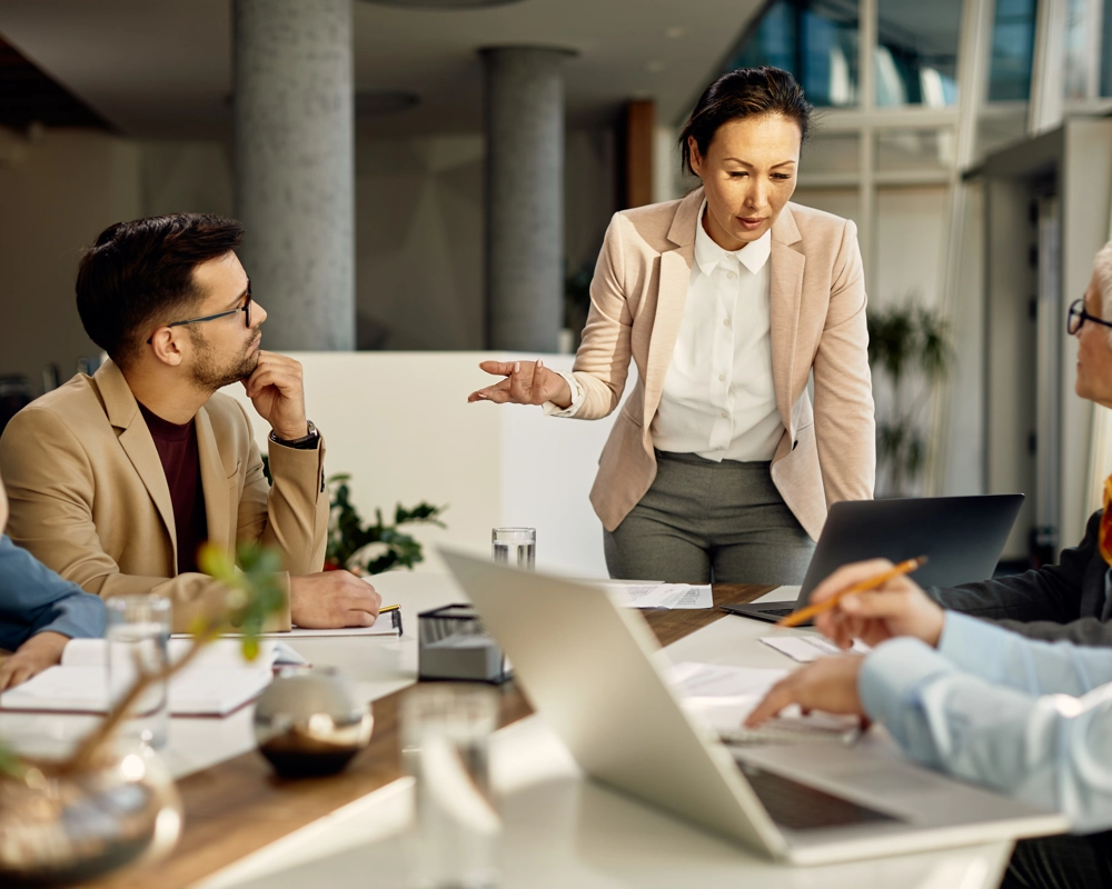 Team of consultants working on a vendor commercial due diligence project Team of consultants working on a vendor commercial due diligence project