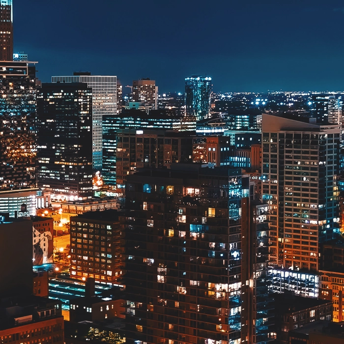 cityscape at night orange lights cityscape at night orange lights