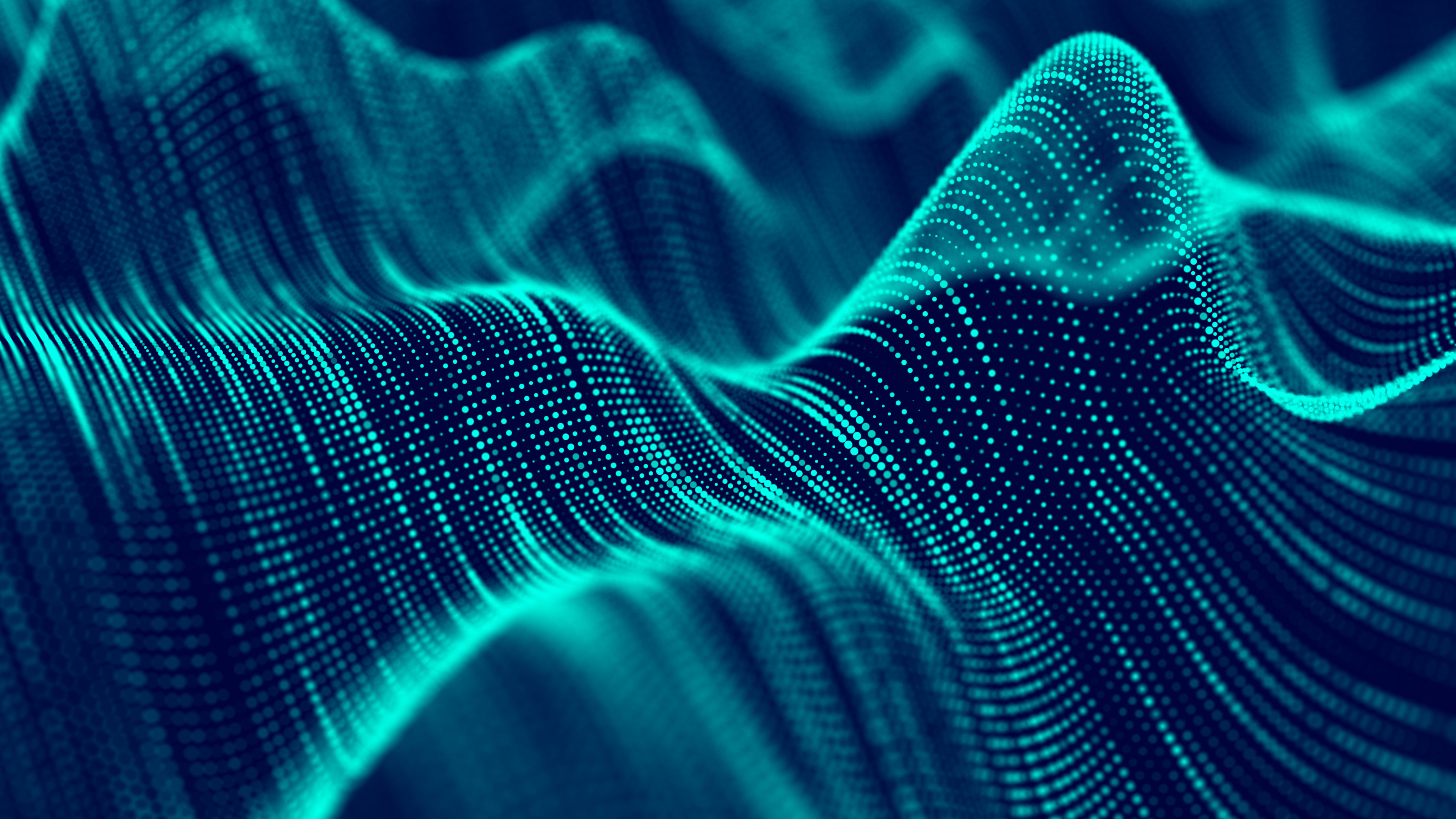 wave of data on background