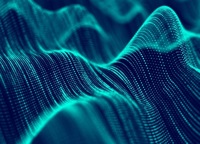 wave of data on background wave of data on background