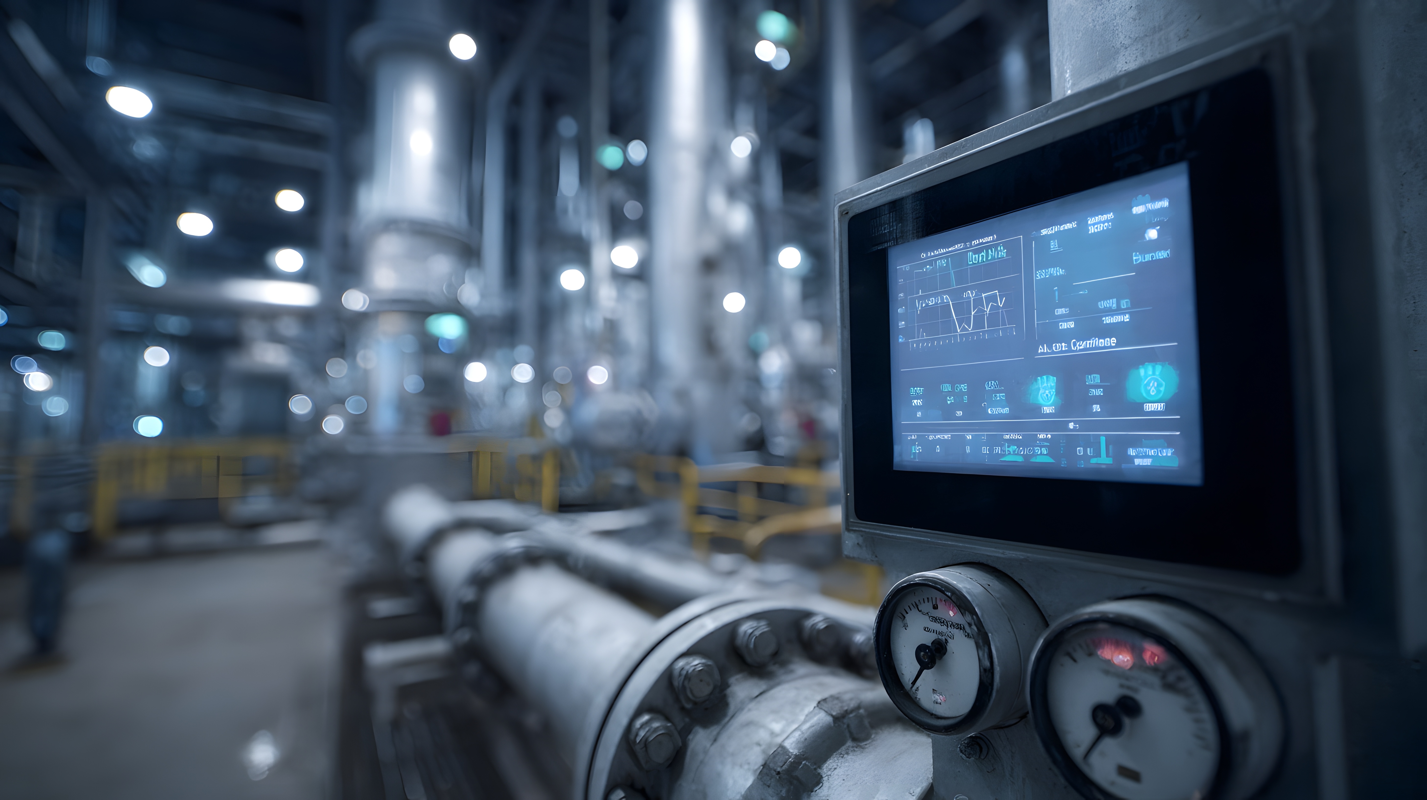 Heavy machinery in a factory