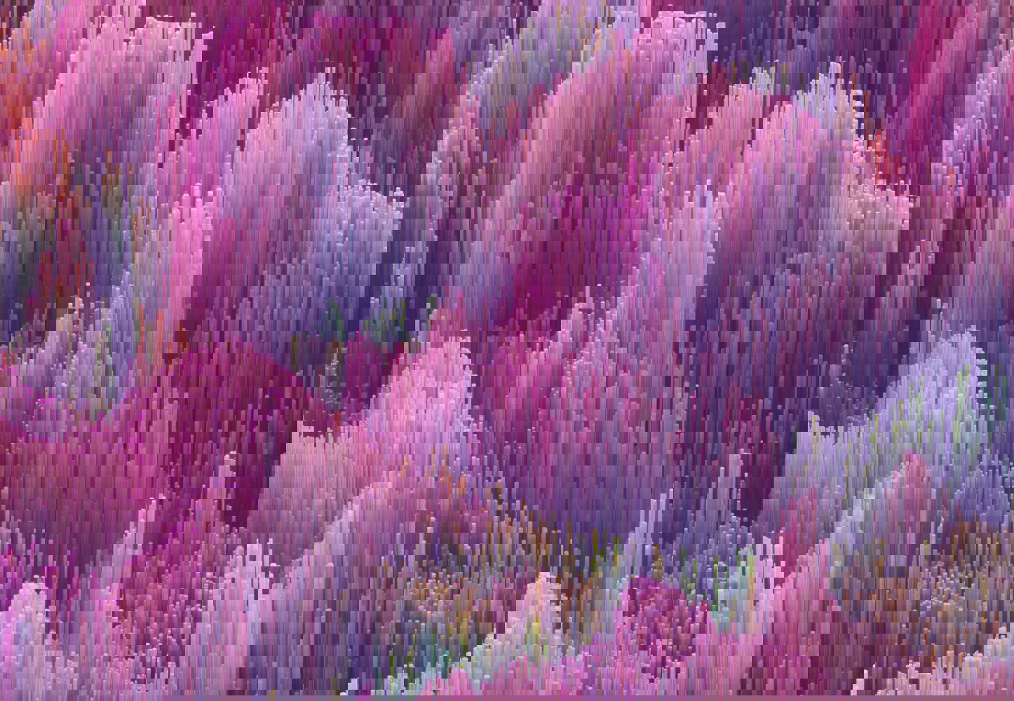 Waves of data in pink