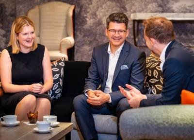 Patric and Emily have a chat Patric and Emily have a chat